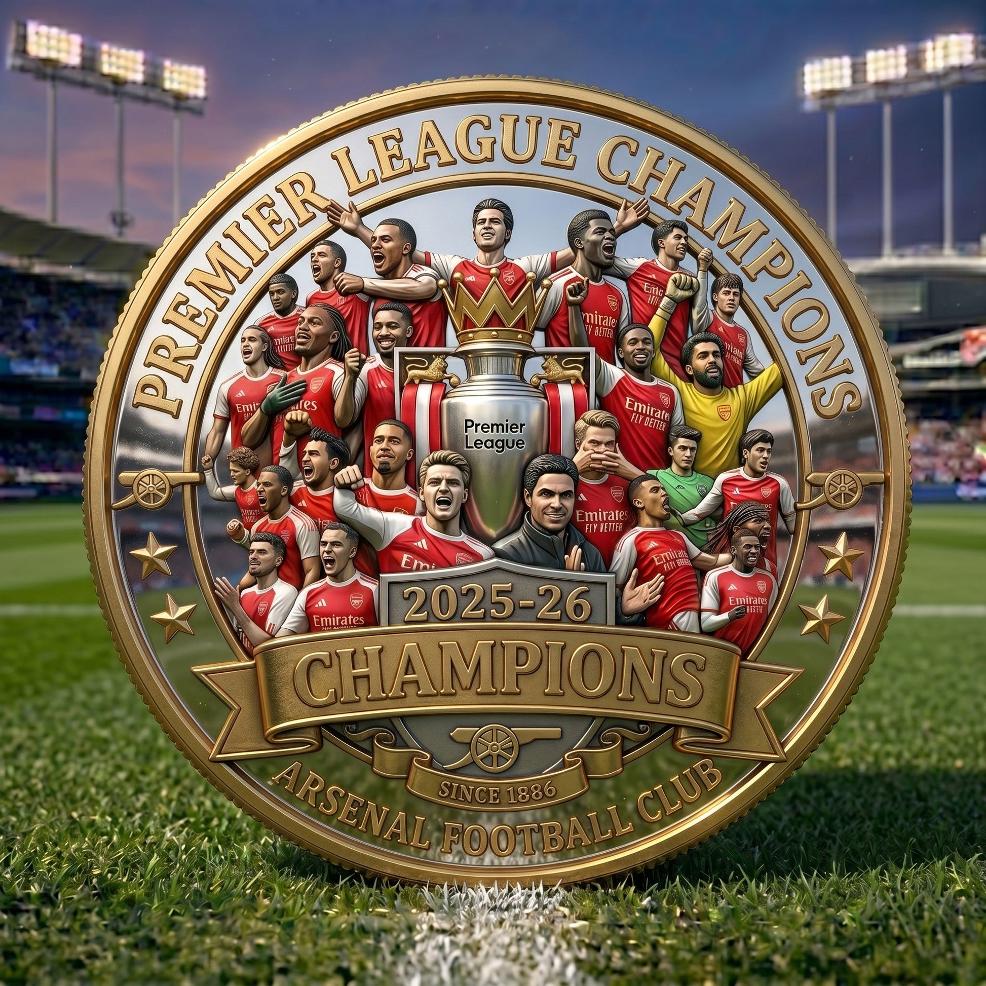 Arsenal 2025–26 Premier League Champions Commemorative Coin