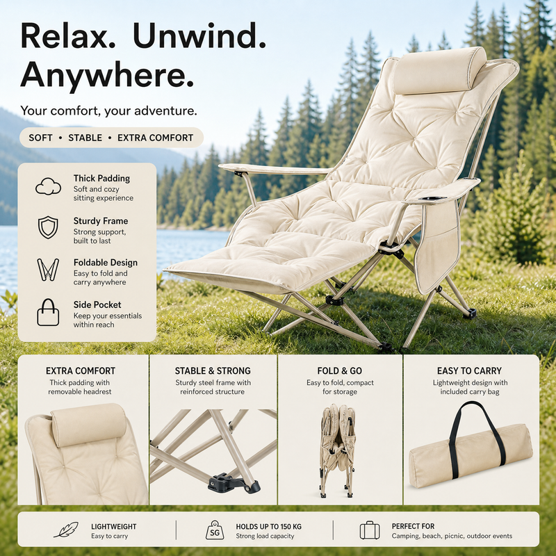 RelaxTrail – Adjustable Outdoor Folding Lounge Chair