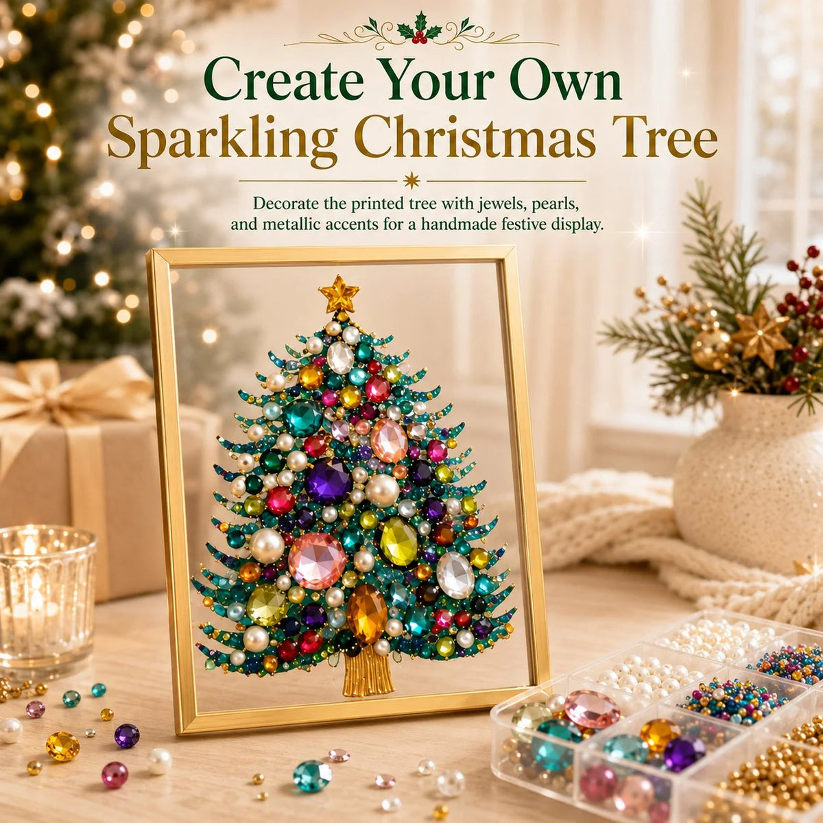 SparkleTree – Christmas Gem & Pearl Art Kit