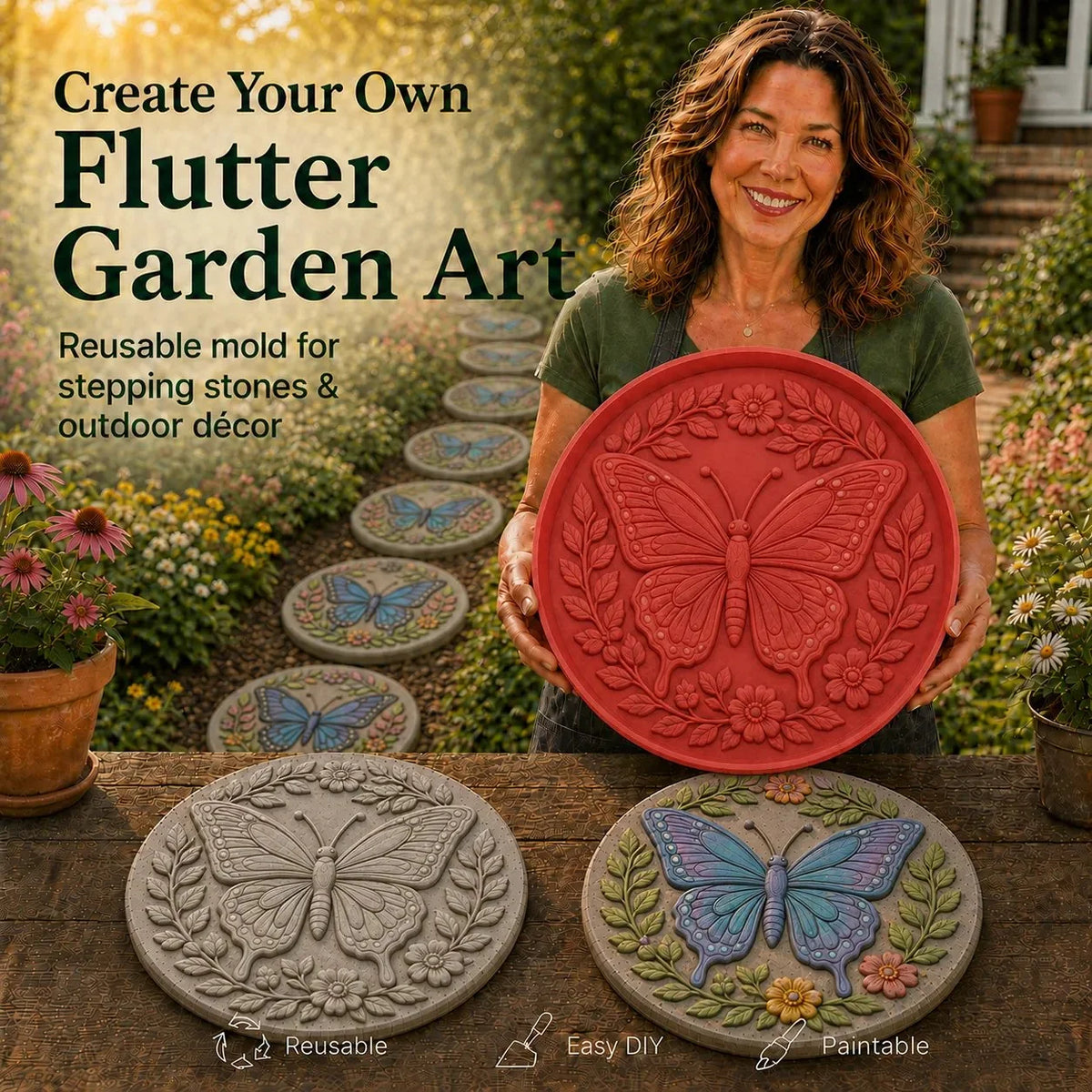 GardenMuse – Hummingbird DIY Stepping Stone Mold