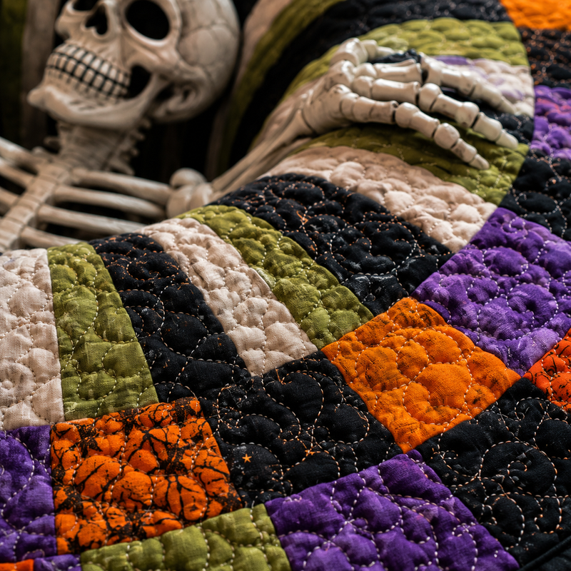 SpookyPortal – 3D Skeleton Vortex Halloween Rug