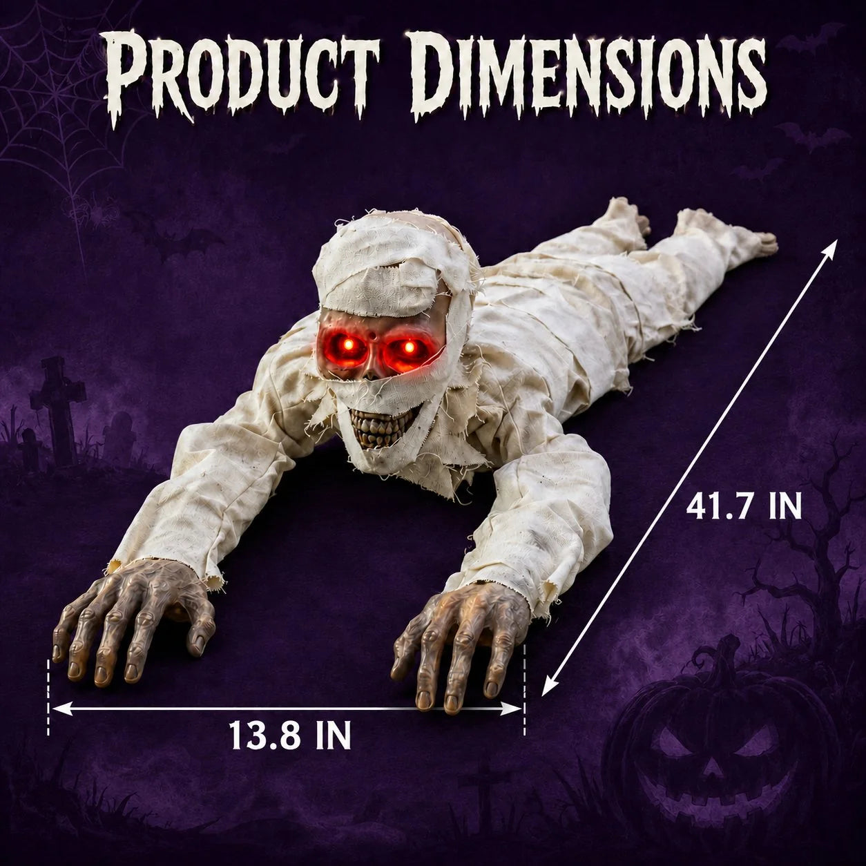 GravePulse – Glowing Red Eyes Crawling Horror Mummy