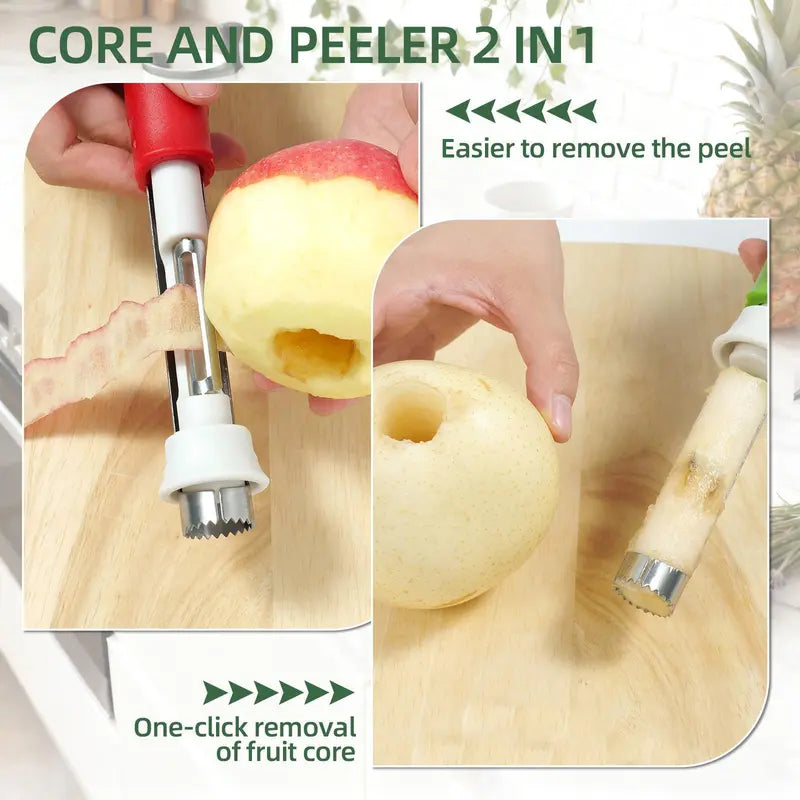 AppleEase | 2-in-1 Apple Corer & Peeler
