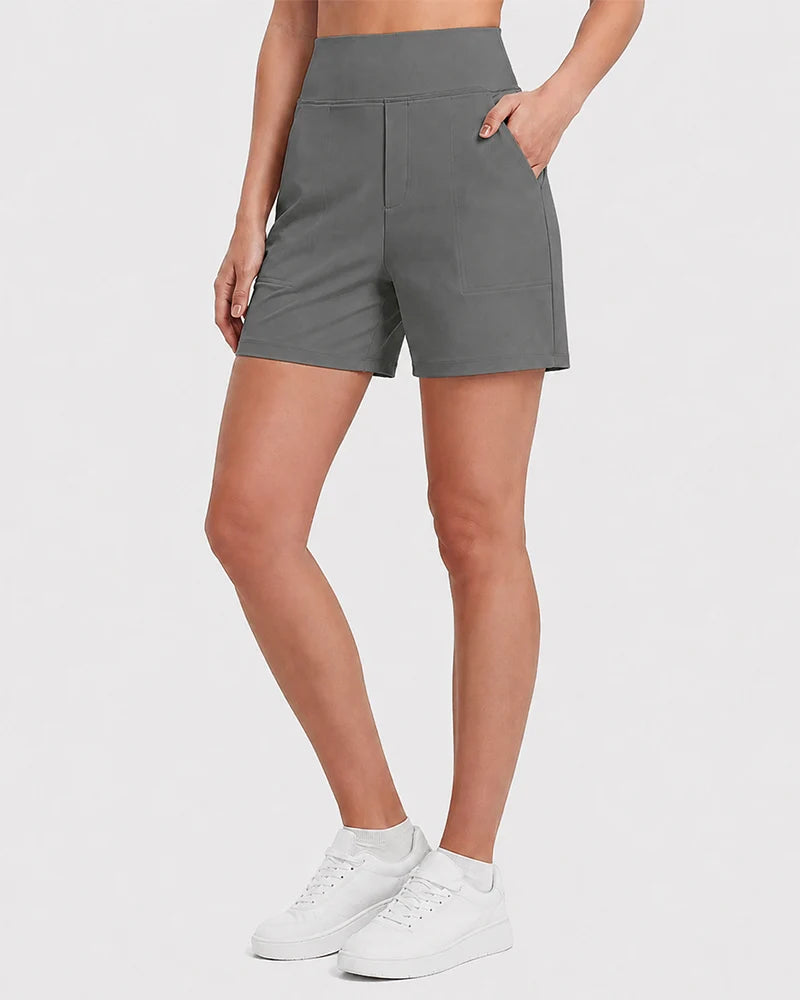 FlexEllea – High-Waisted Athletic Bermuda Shorts