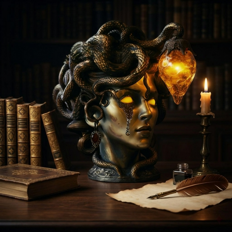 SerpentGlow – Mystical Snake Table Lamp