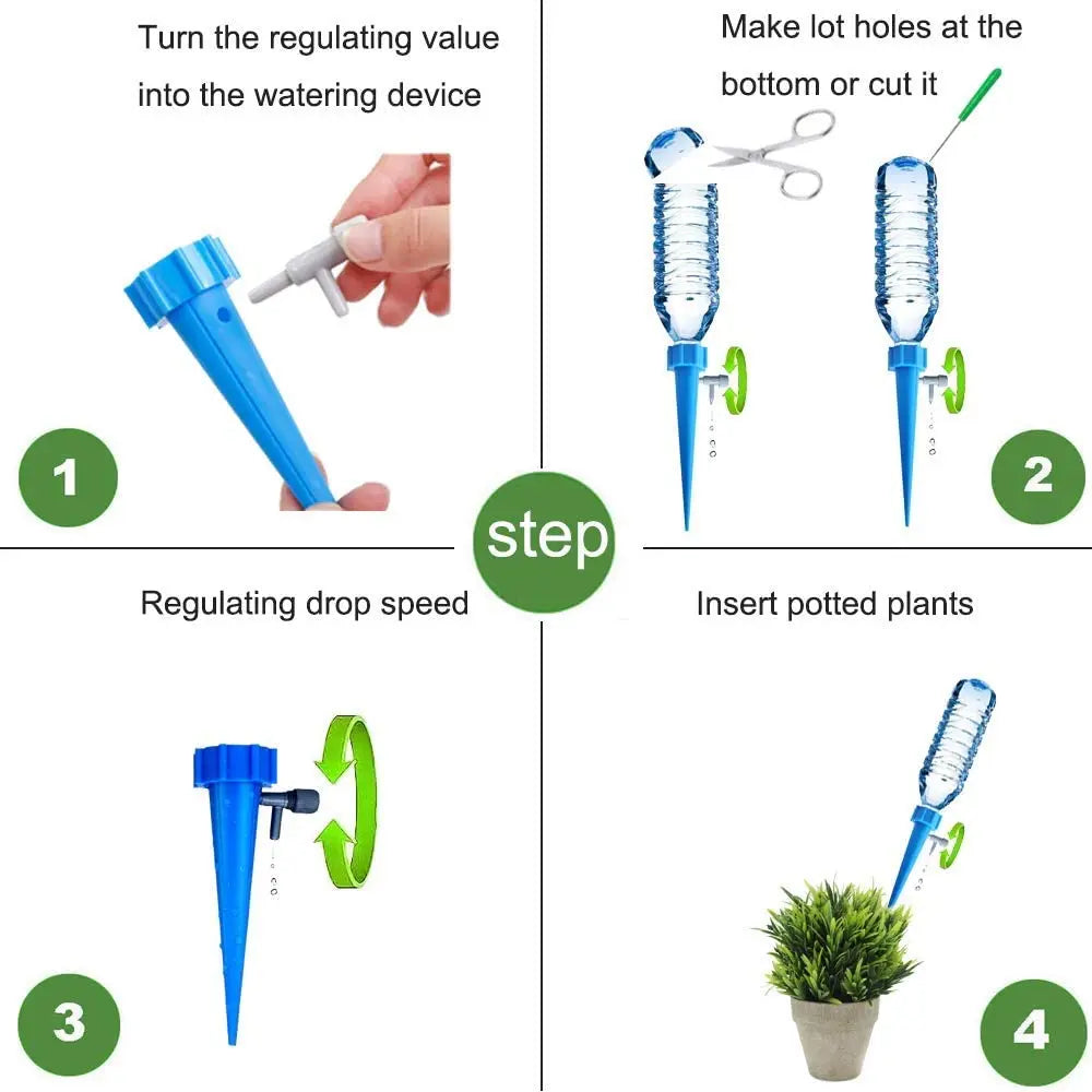 PlantFlow – Adjustable Self-Watering Spikes