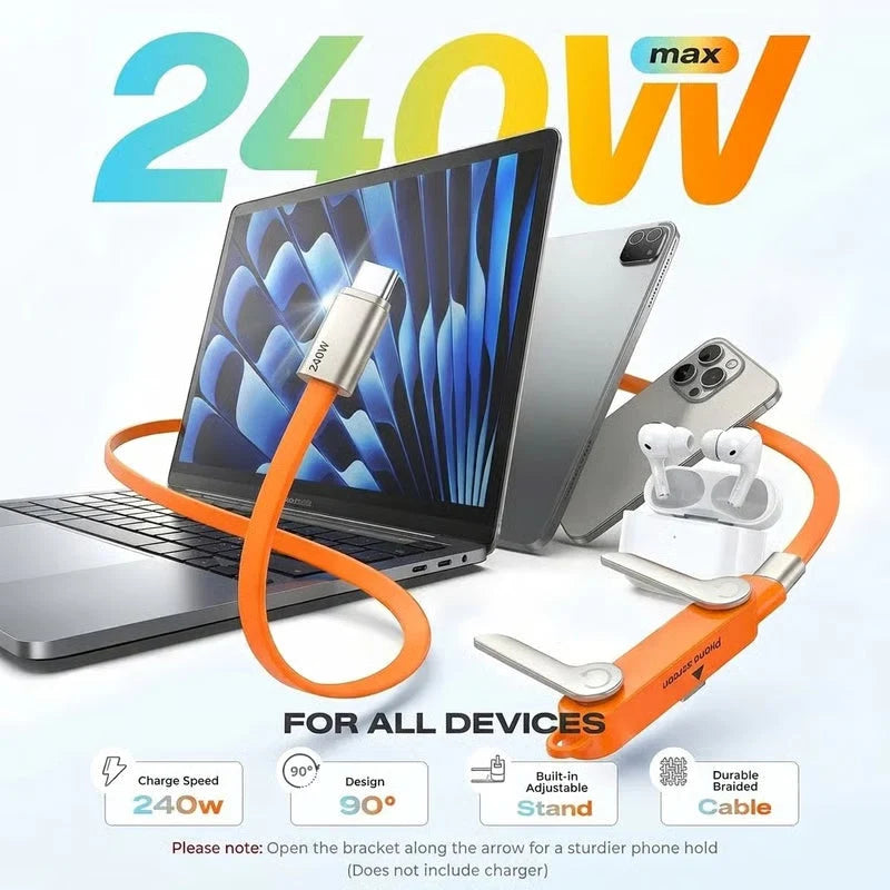 SnapCharge – Foldable Stand USB-C Charging Cable