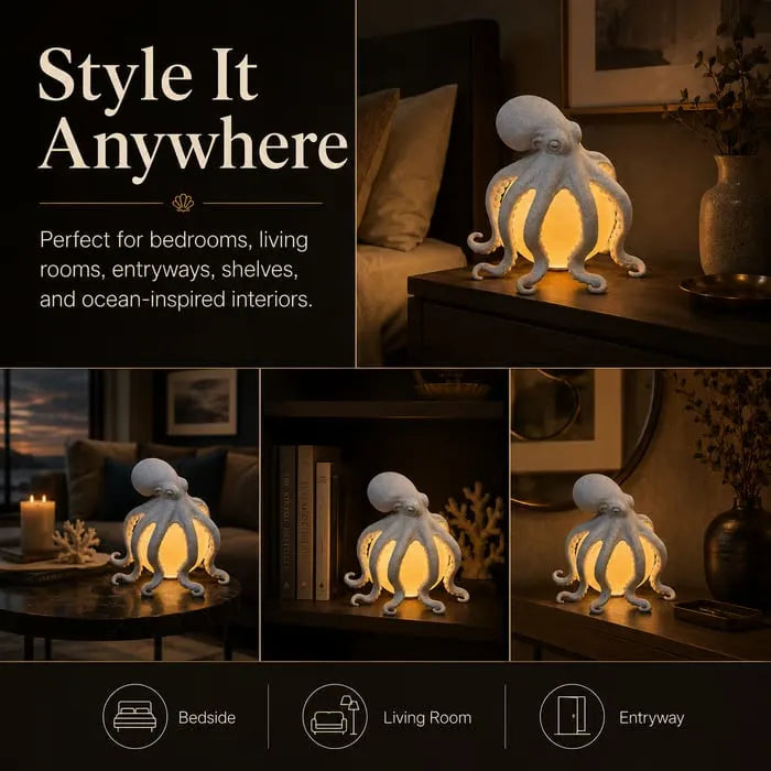 OceanAura – Coastal Octopus Ambient Table Lamp