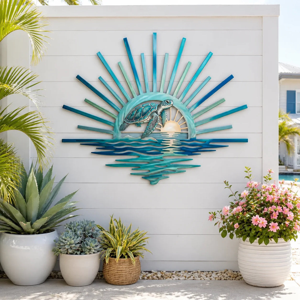 SunsetTurtle – Coastal Sea Turtle Wall Art
