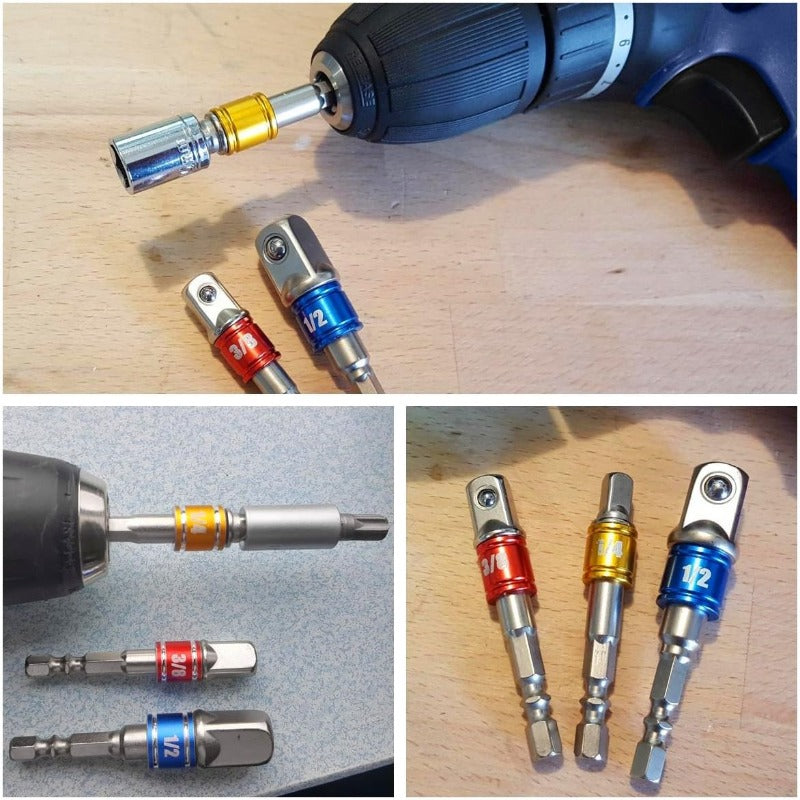 HexFlex - Universal Drill Adapter Set – Effortless Torque, Maximum Control