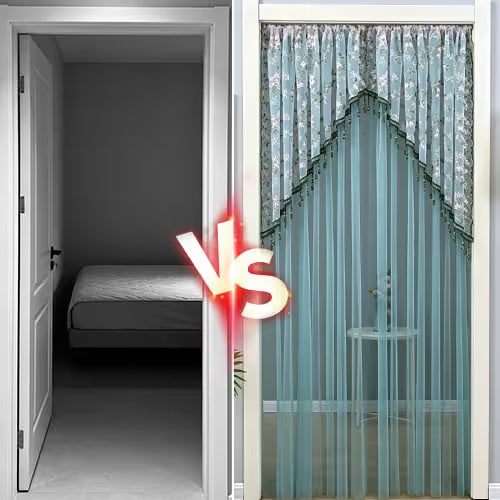 Bloomveil – Floral Embroidery Door Curtain
