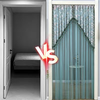 Bloomveil – Floral Embroidery Door Curtain
