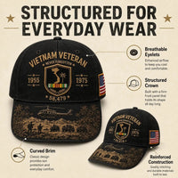 VietnamVeteran – Never Forgotten Commemorative Cap 🇺🇸