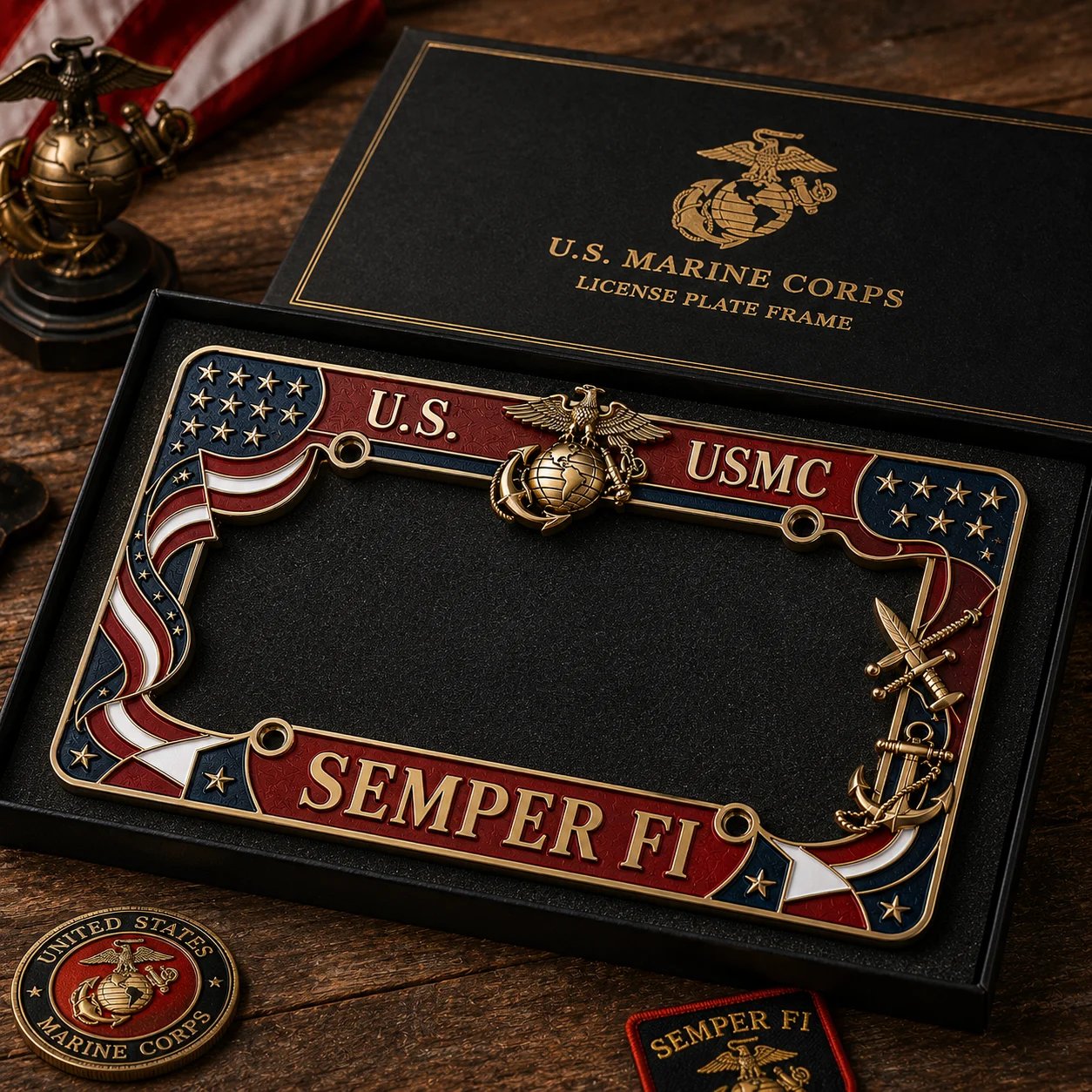 🔥LAST DAY 49% OFF- U.S. Marine Corps Semper Fi License Plate Frame