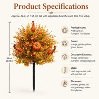 FallBloom – Full Foliage Autumn Pumpkin Garden Stakes