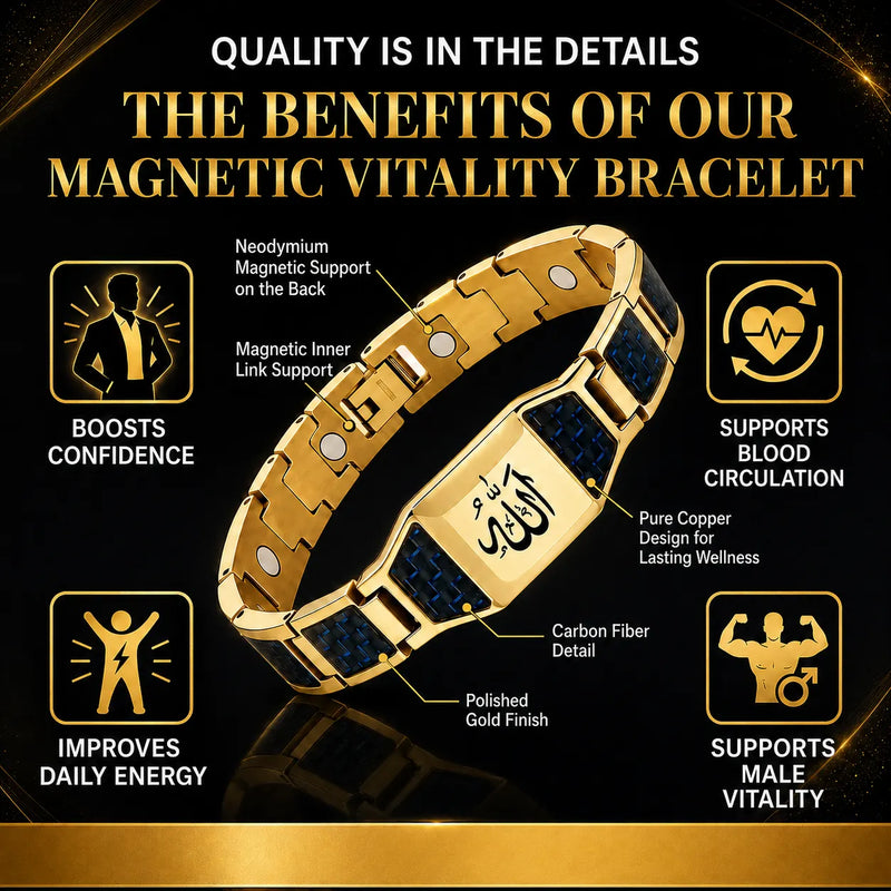 VigorBand – Men’s Gold Magnetic Energy Bracelet