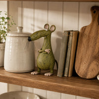 WhimsyTales – Vintage Cat & Mouse Figurine