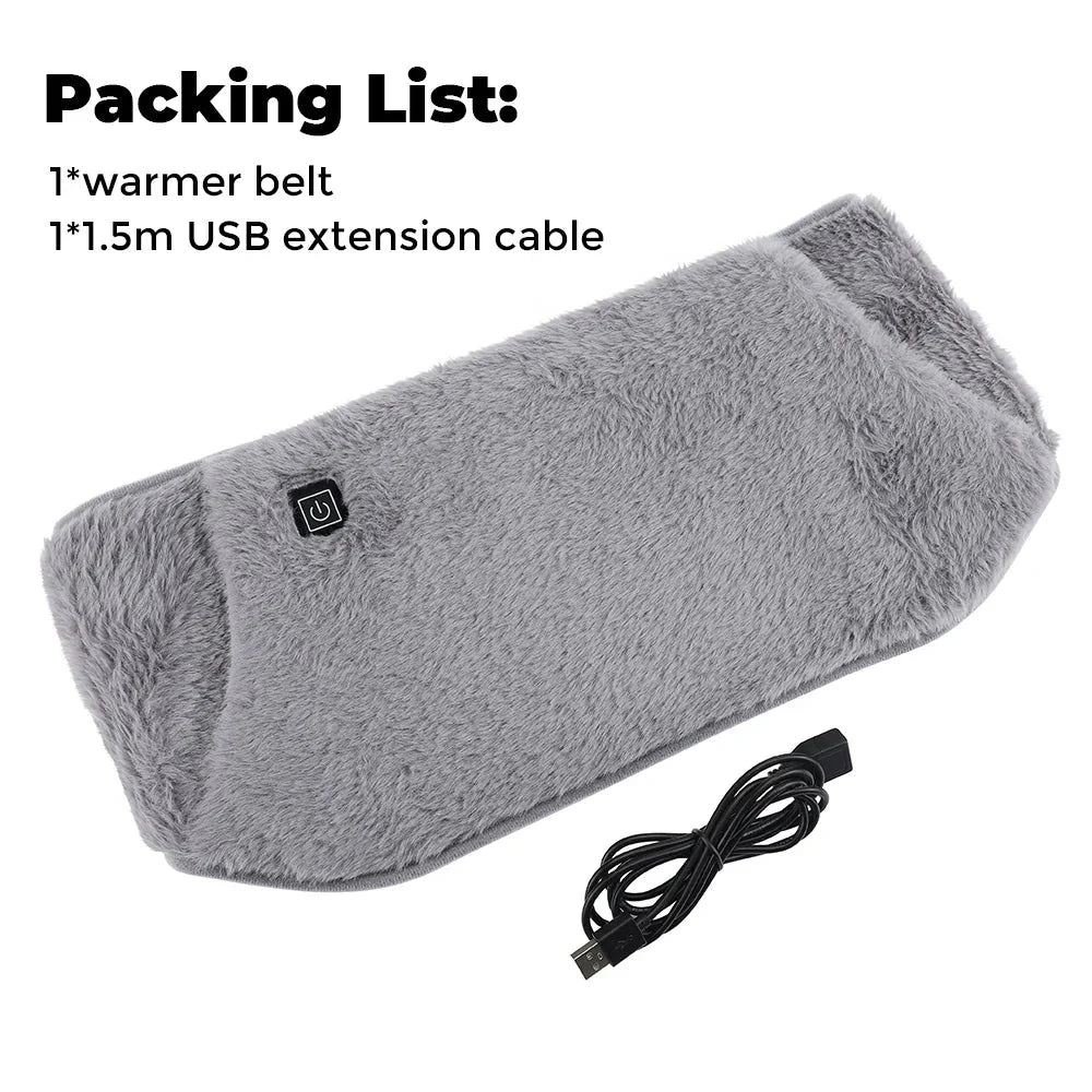 3 Levels Electric Graphene Heating Pad Cold - Proof Uterine Belt Cold - Proof Hand Waist Warming Pad USB Recharging Abdominal Warmer - Ammpoure