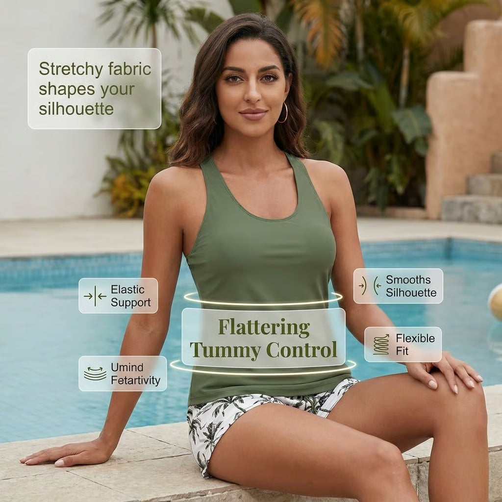 AquaFlex – 3-Piece Tummy Control Tankini Set