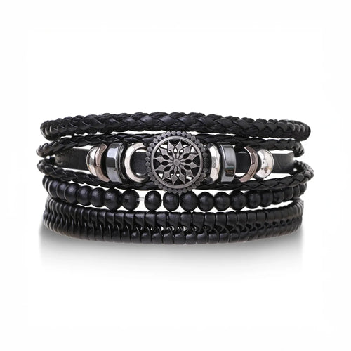 VikingCompass – Norse Leather Guidance Bracelet