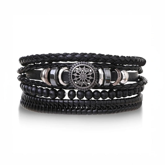 VikingCompass – Norse Leather Guidance Bracelet
