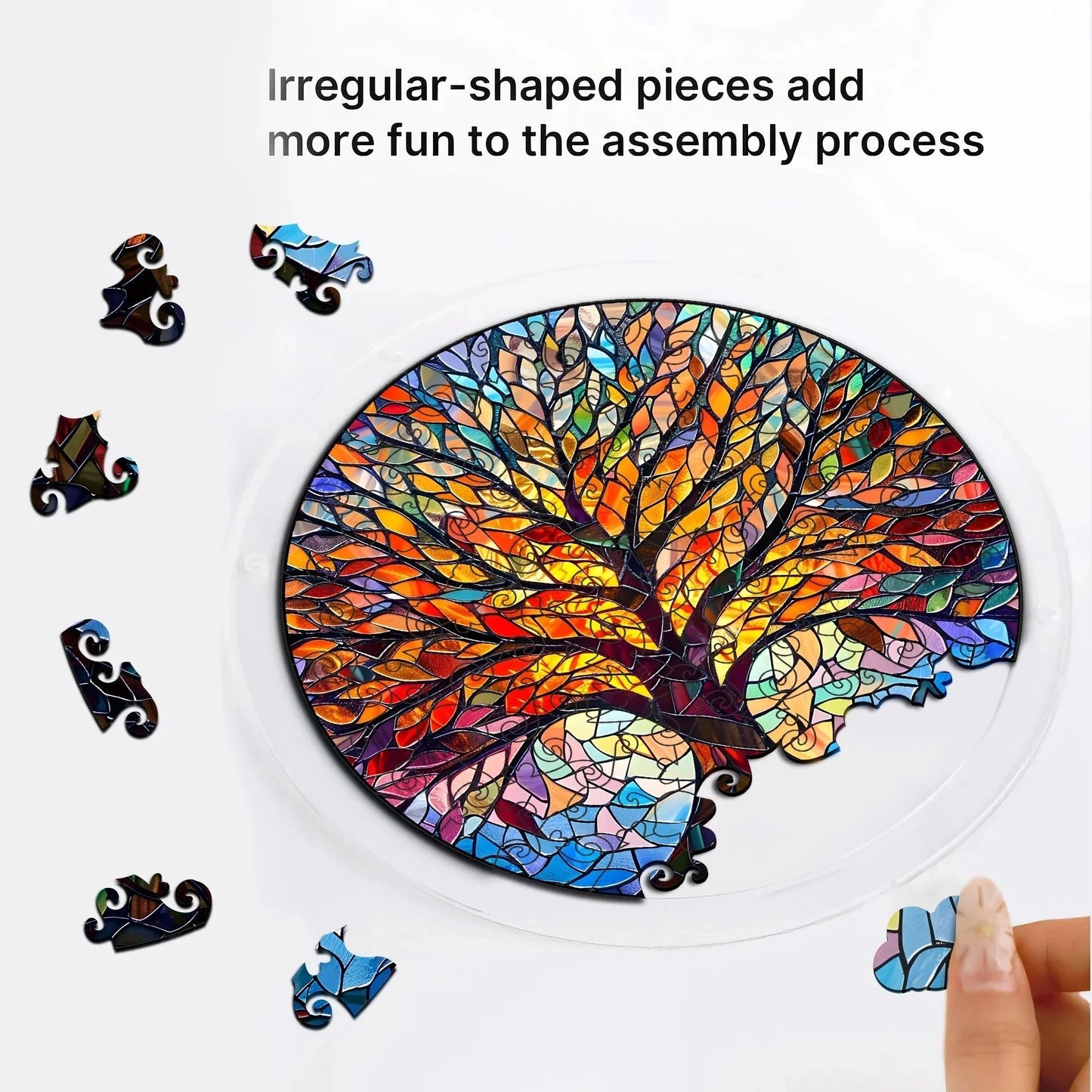 EmeraldFlame – Acrylic 80 Pcs Suncatcher Puzzle