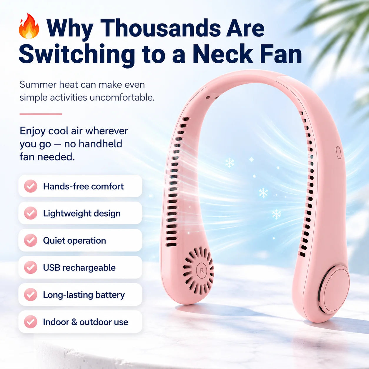 AeroBreeze – Lightweight Neck Air Cooler