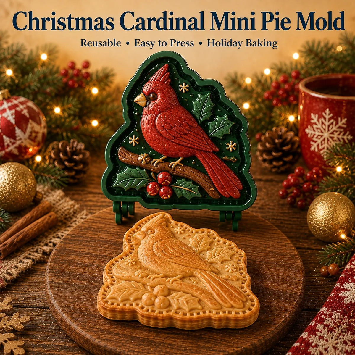 JollyBake – 16-Design Holiday Pie Mold Set