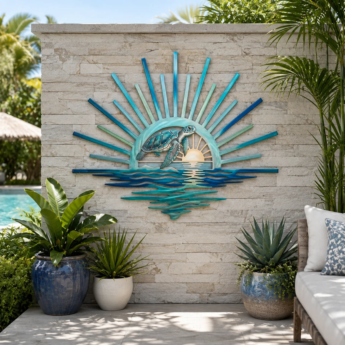 SunsetTurtle – Coastal Sea Turtle Wall Art