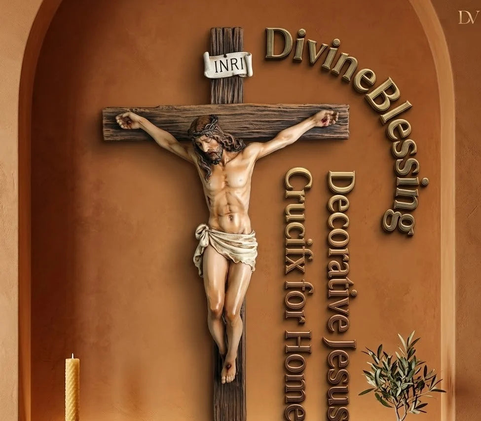 DivineBlessing – Decorative Jesus Crucifix for Home