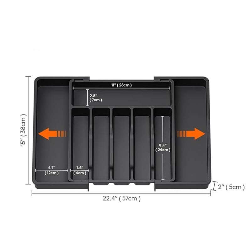 Kitchen Expandable Silverware Drawer Organizer