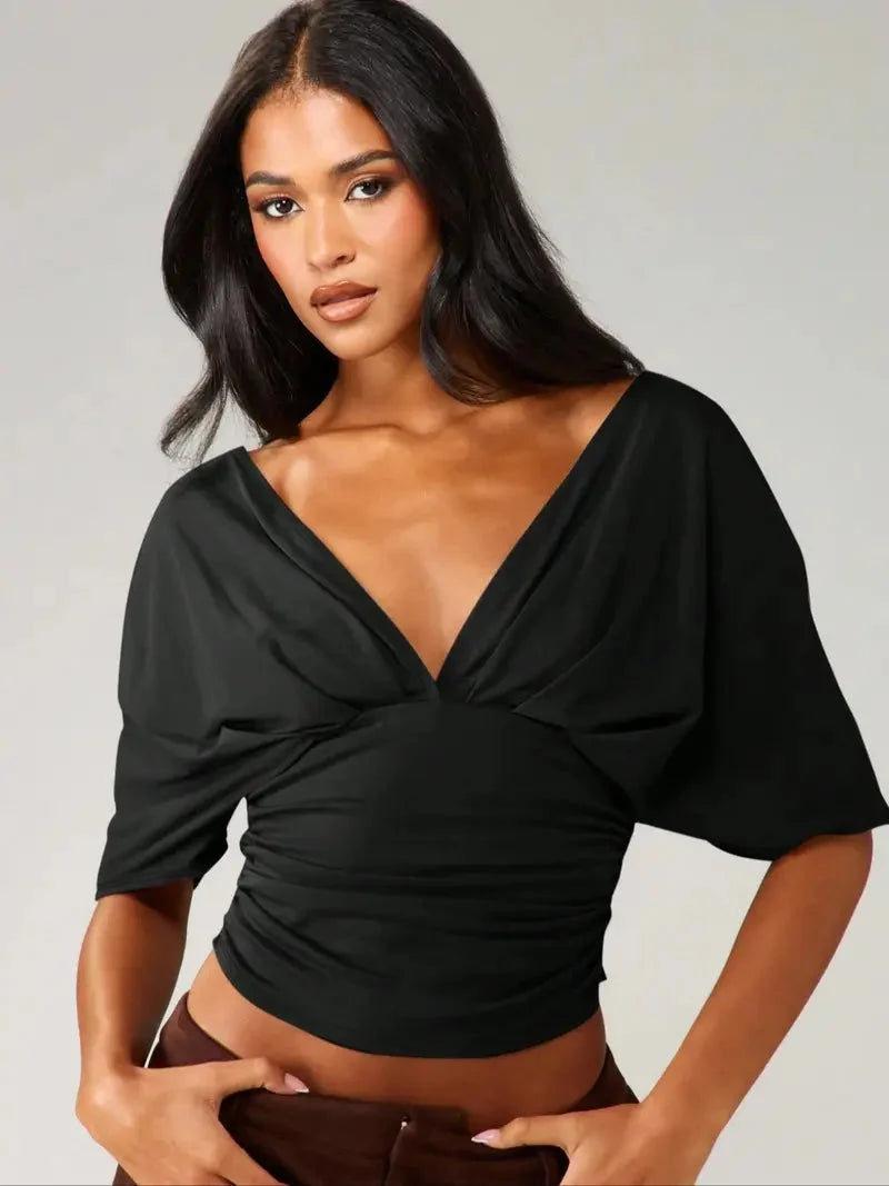 CurveLuxe – Waist-Cinching Bodycon T-Shirt