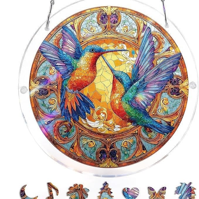 EmeraldFlame – Acrylic 80 Pcs Suncatcher Puzzle