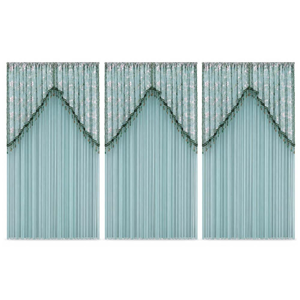 Bloomveil – Floral Embroidery Door Curtain