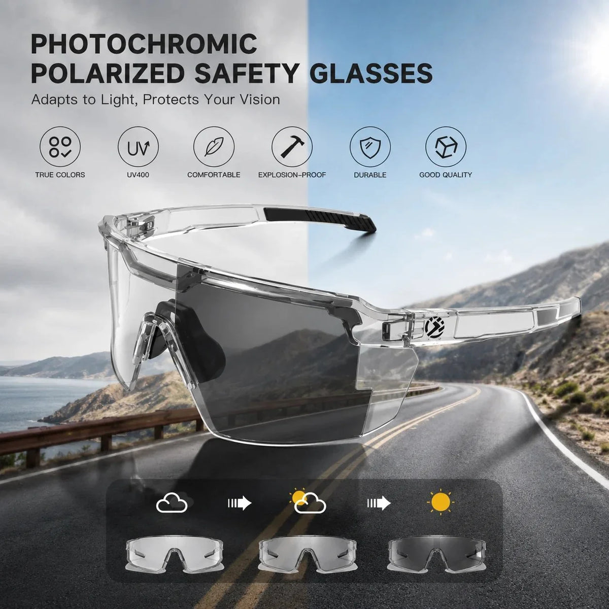 SkyShield – UV400 Adaptive Safety Glasses