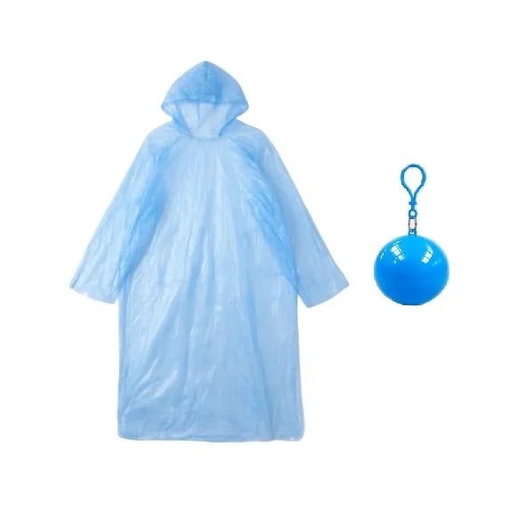 RainPod – Compact Hooded Rain Poncho with Keychain Case