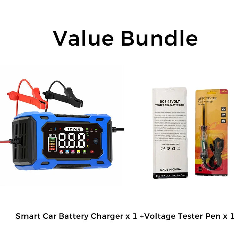 AutoVolt – 12V Smart Battery Charger & Repairer