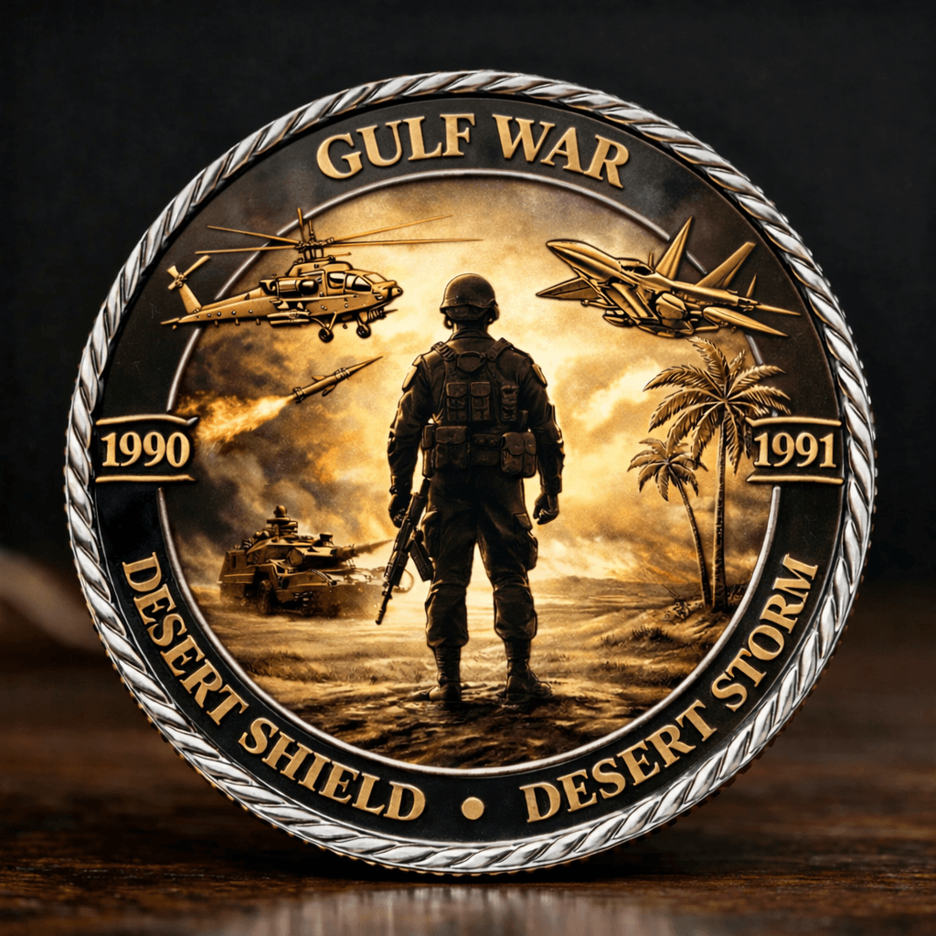 🏆Last Day Promo: 60% OFF-  US Gulf War Veterans Desert Shield • Desert Storm 1990–1991 Commemorative Challenge Coin