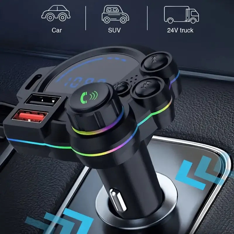 AutoPulse – Wireless Car Audio & Charging Adapter with RGB lights