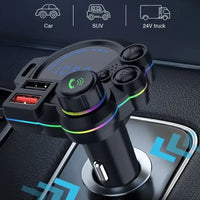 AutoPulse – Wireless Car Audio & Charging Adapter with RGB lights
