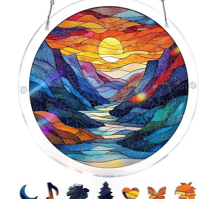 EmeraldFlame – Acrylic 80 Pcs Suncatcher Puzzle