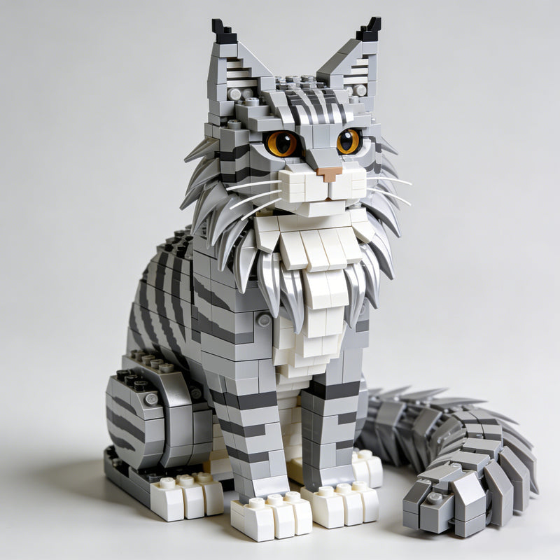 PawCraft – Detailed Feline Brick Model Collection