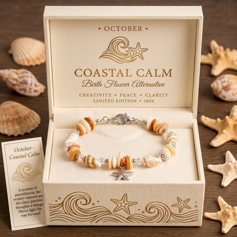 OceanGrace – Shell Pearl Aquamarine Choker