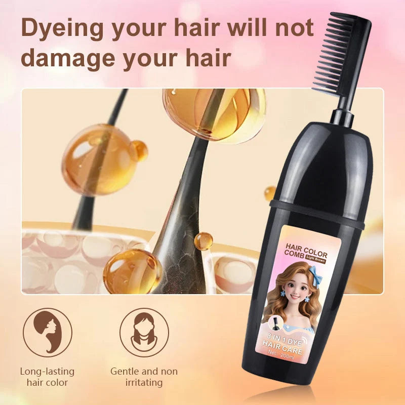 HerbaComb – 3-in-1 Herbal Hair Coloring Comb
