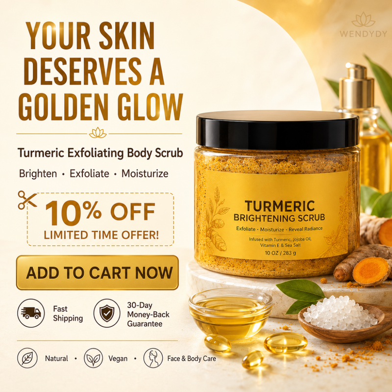 GlowAura – Turmeric Brightening Body Scrub