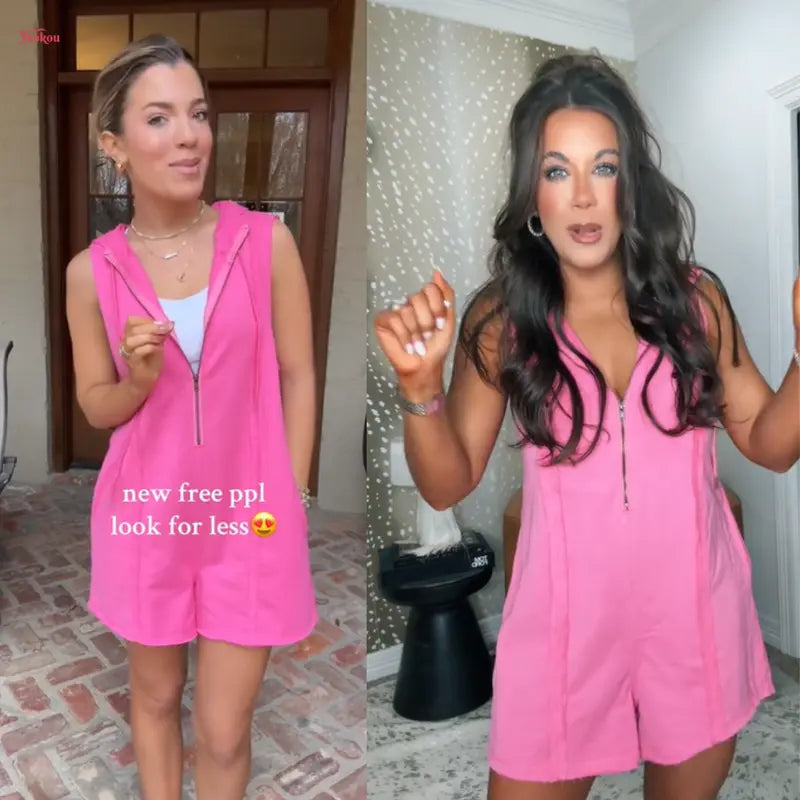 ActiveEase – Half-Zip Hooded Summer Romper