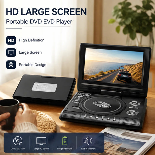 ViewMax – 7.8" HD Portable Rechargeable DVD Player