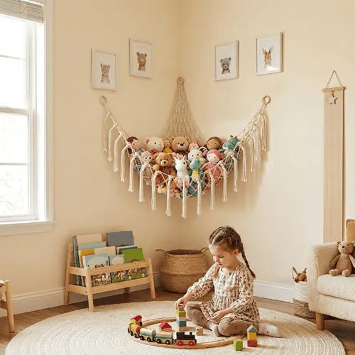 CozyCorner – Hanging Stuffed Animal Storage Net