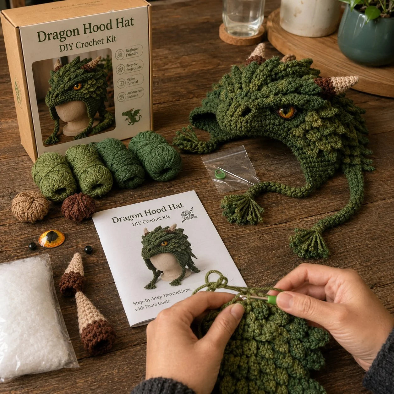 MystiKnit – Fantasy Hood Hat Crochet Kit