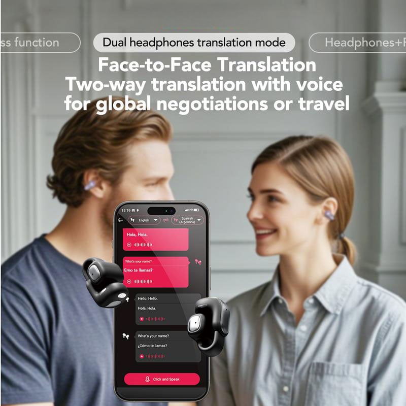 XF28 Clip-on Open Ear Translation Wireless Earbuds